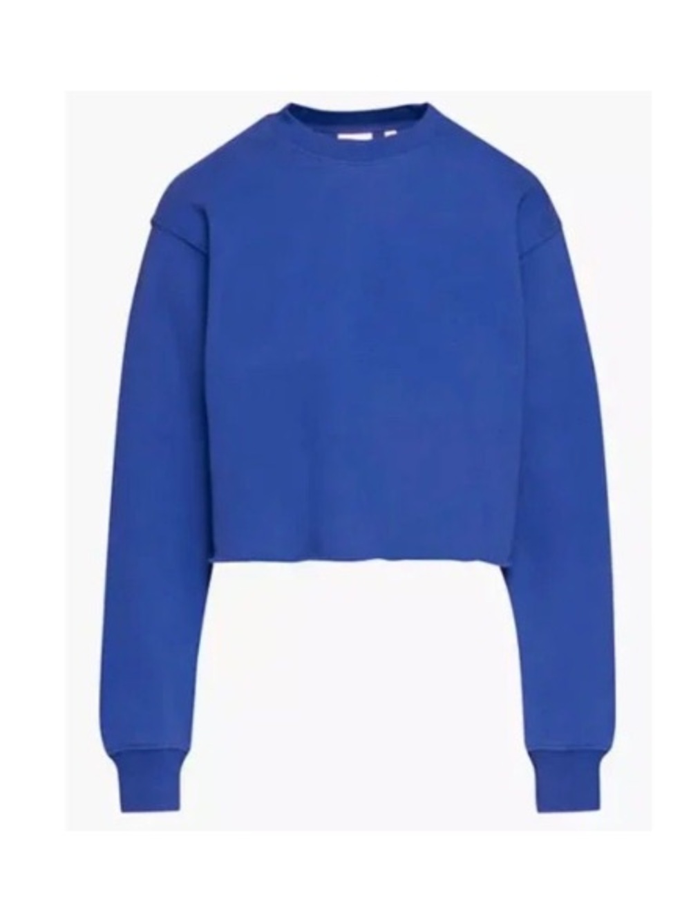 Aritzia TNA Cozy AF Cropped Fleece Crewneck Sweatshirt - Royal Purple- Size 1